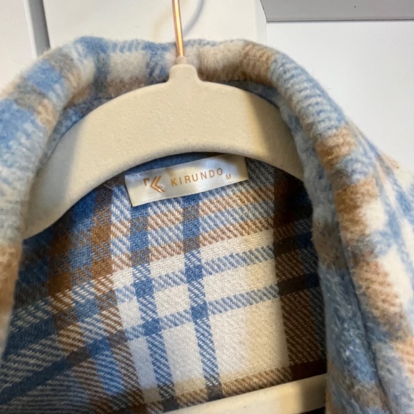 Blue Plaid Shacket - Picture 2 of 2